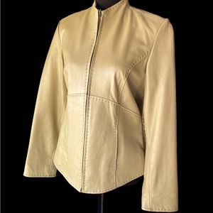 Coldwater Creek Tan Leather Jacket